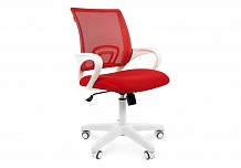 Фото Кресло офисное CHAIRMAN 696 WHITE, топ-ган, белый пластик, сетка/ткань ()