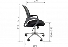 Фото Кресло офисное CHAIRMAN 696 CHROM, топ-ган, сетка/ткань ()