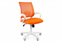 Фото Кресло офисное CHAIRMAN 696 WHITE, топ-ган, белый пластик, сетка/ткань ()